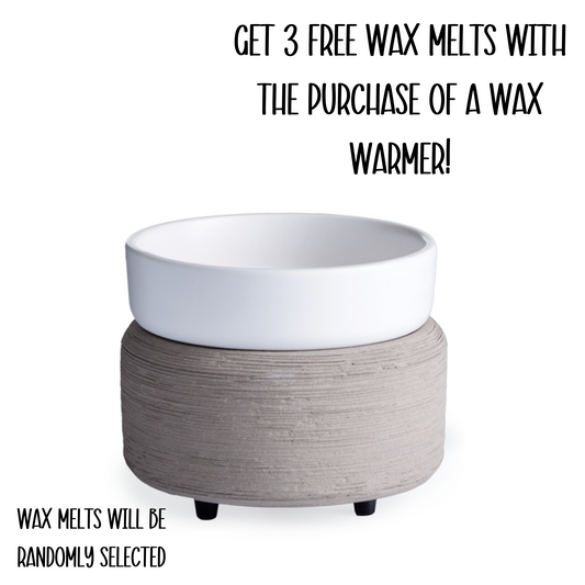 2 in 1 Gray/White Wax Warmer