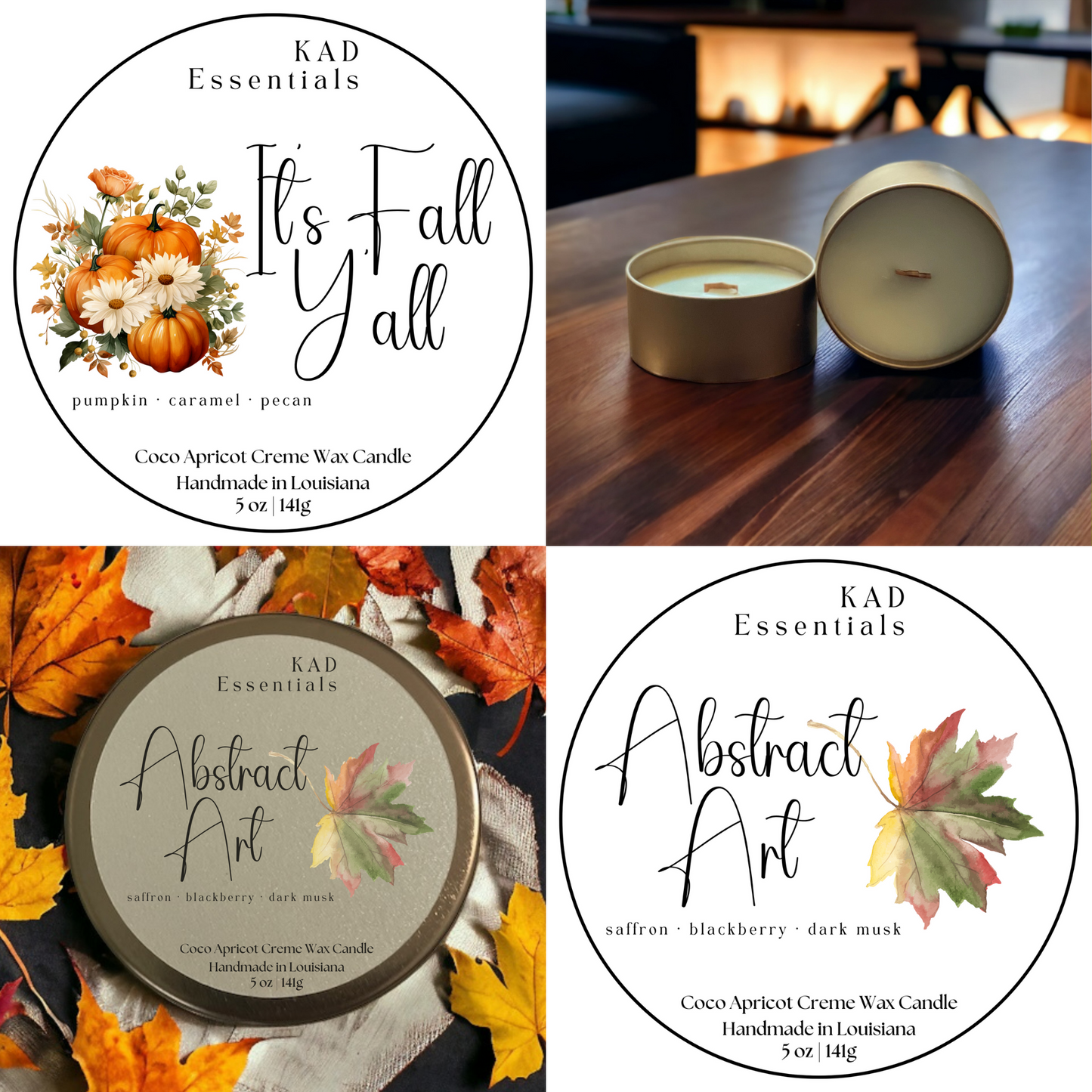 Fall Collection - 5oz Scented Candles