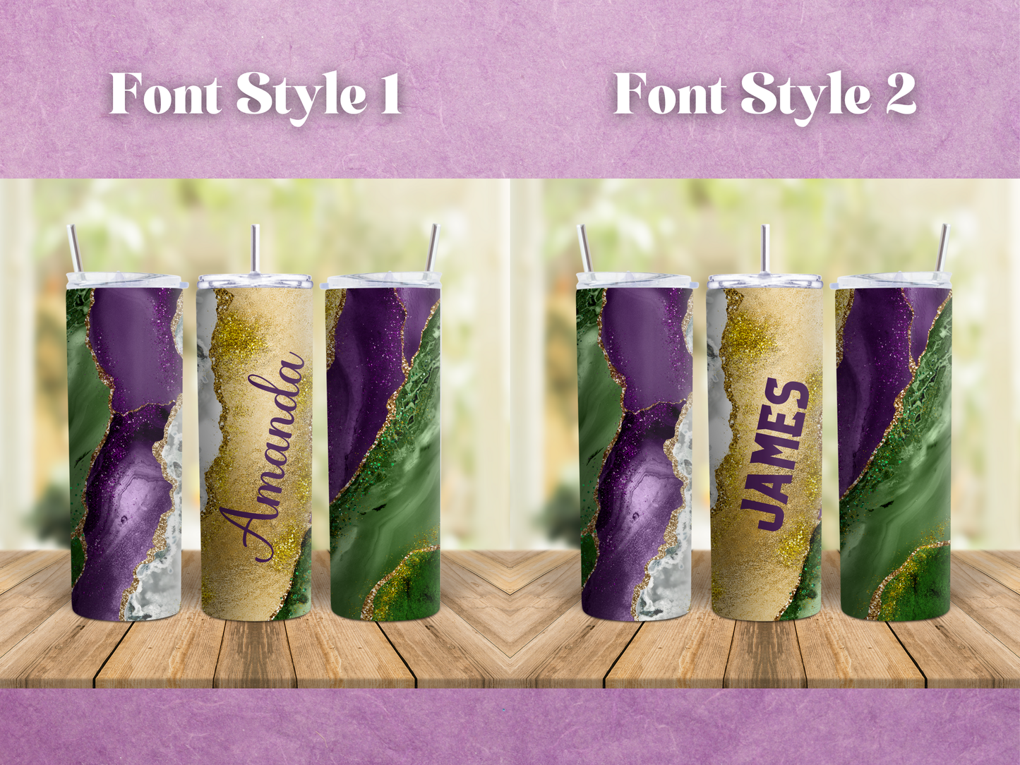 Mardi Gras - Tumbler (Personalize It!)