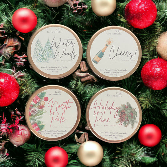 Holiday/Winter Collection - (4) 5.0oz Scented Candles
