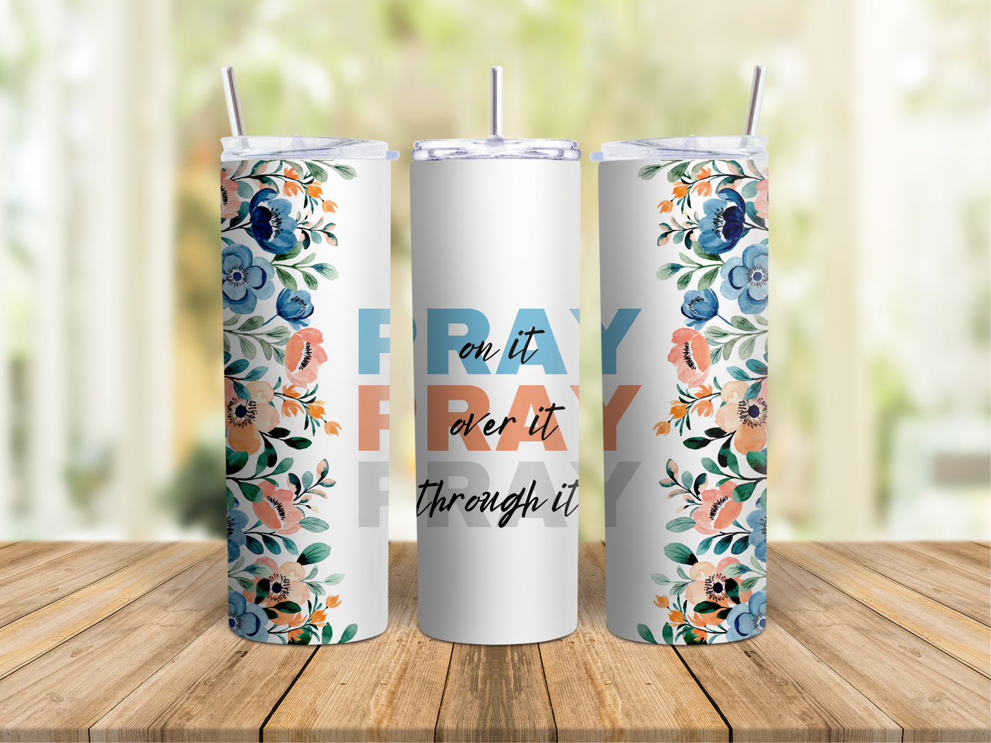 Pray (blue) - Tumbler