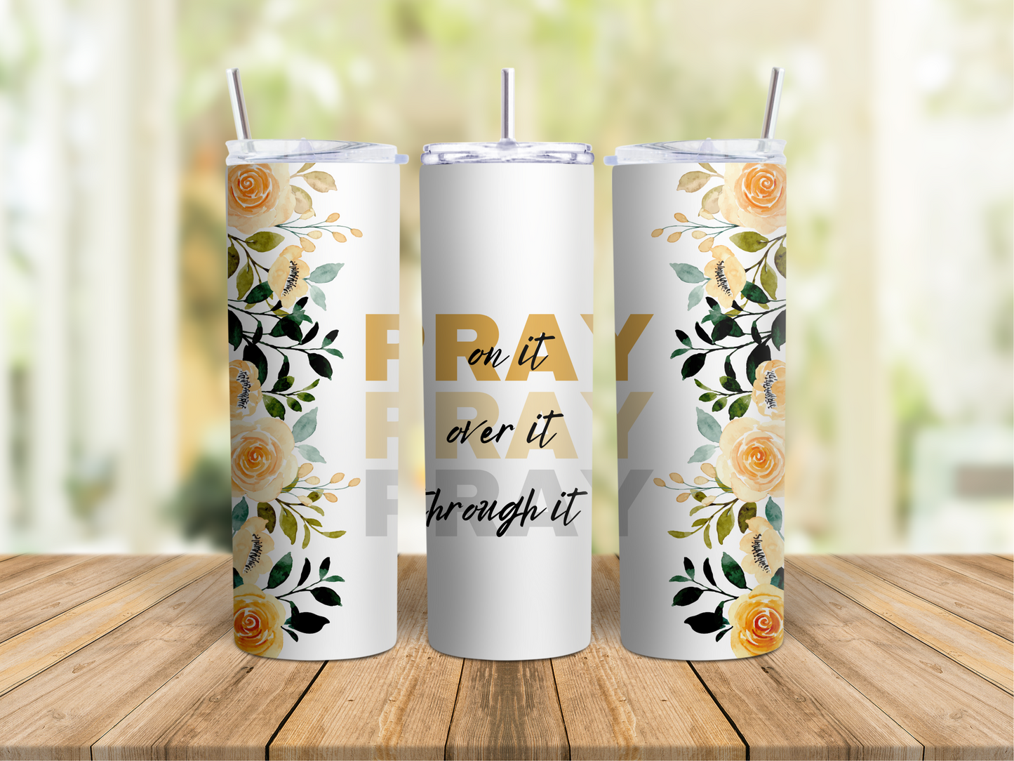 Pray (yellow) - Tumbler