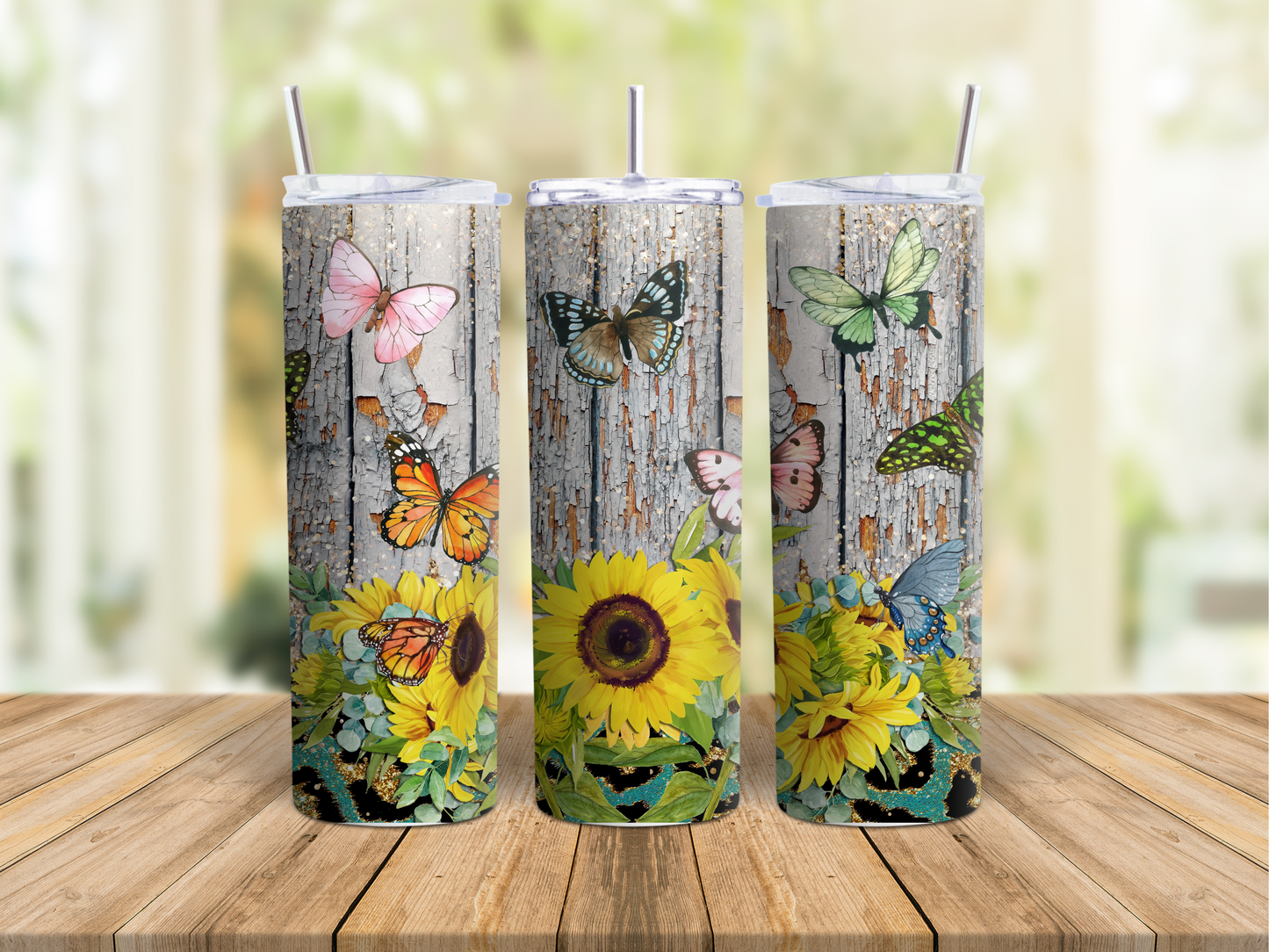 Sunflowers & Butterflies - Tumbler