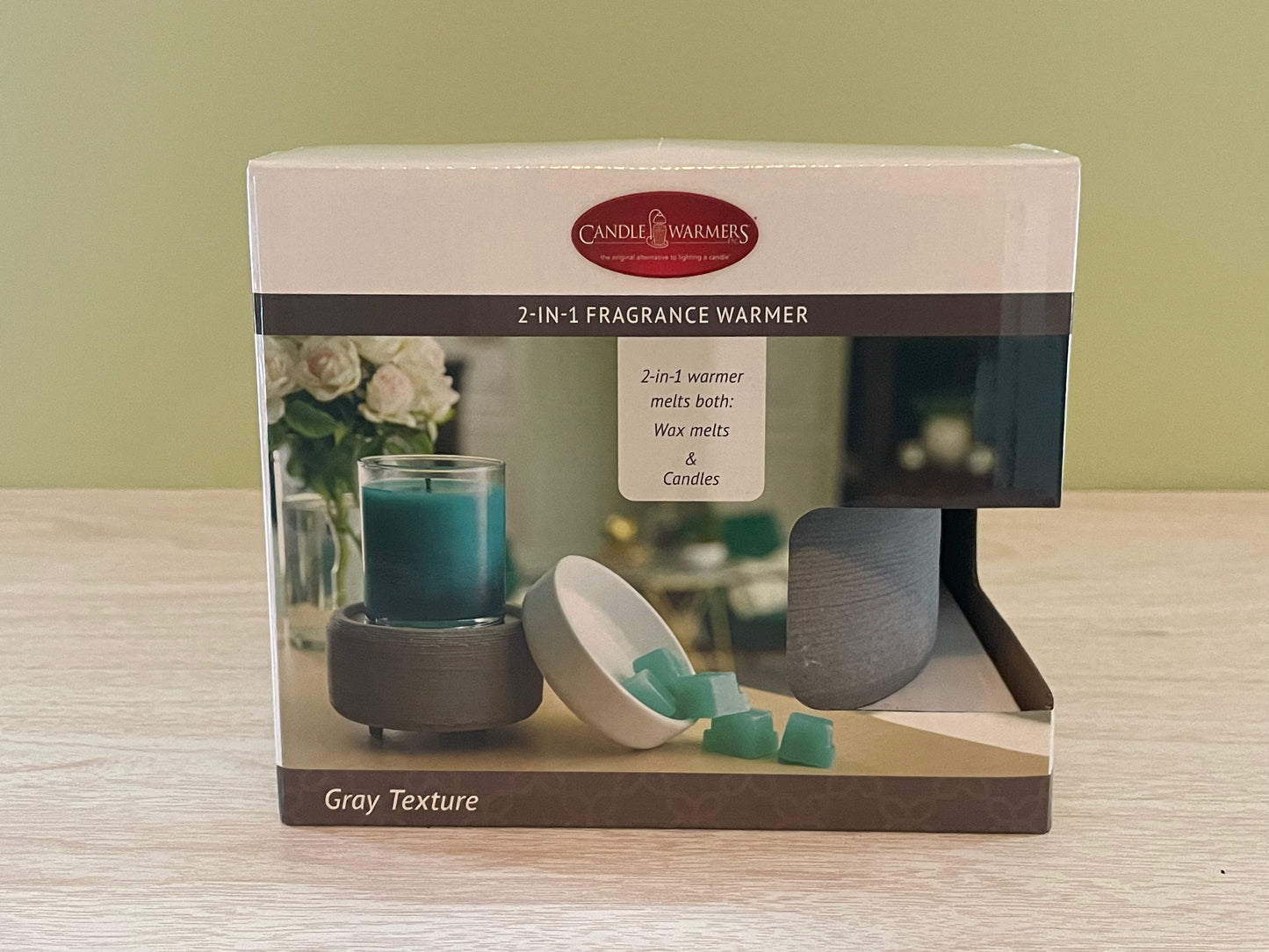 2 in 1 Gray/White Wax Warmer