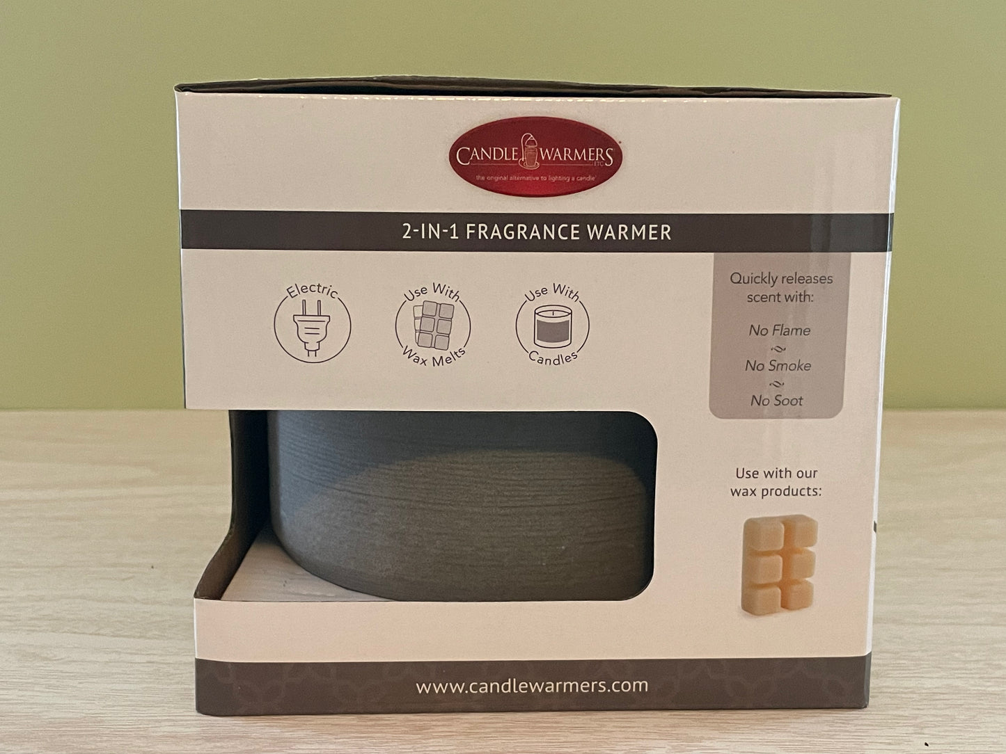 2 in 1 Gray/White Wax Warmer