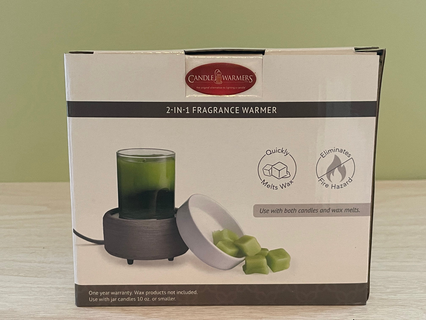 2 in 1 Gray/White Wax Warmer