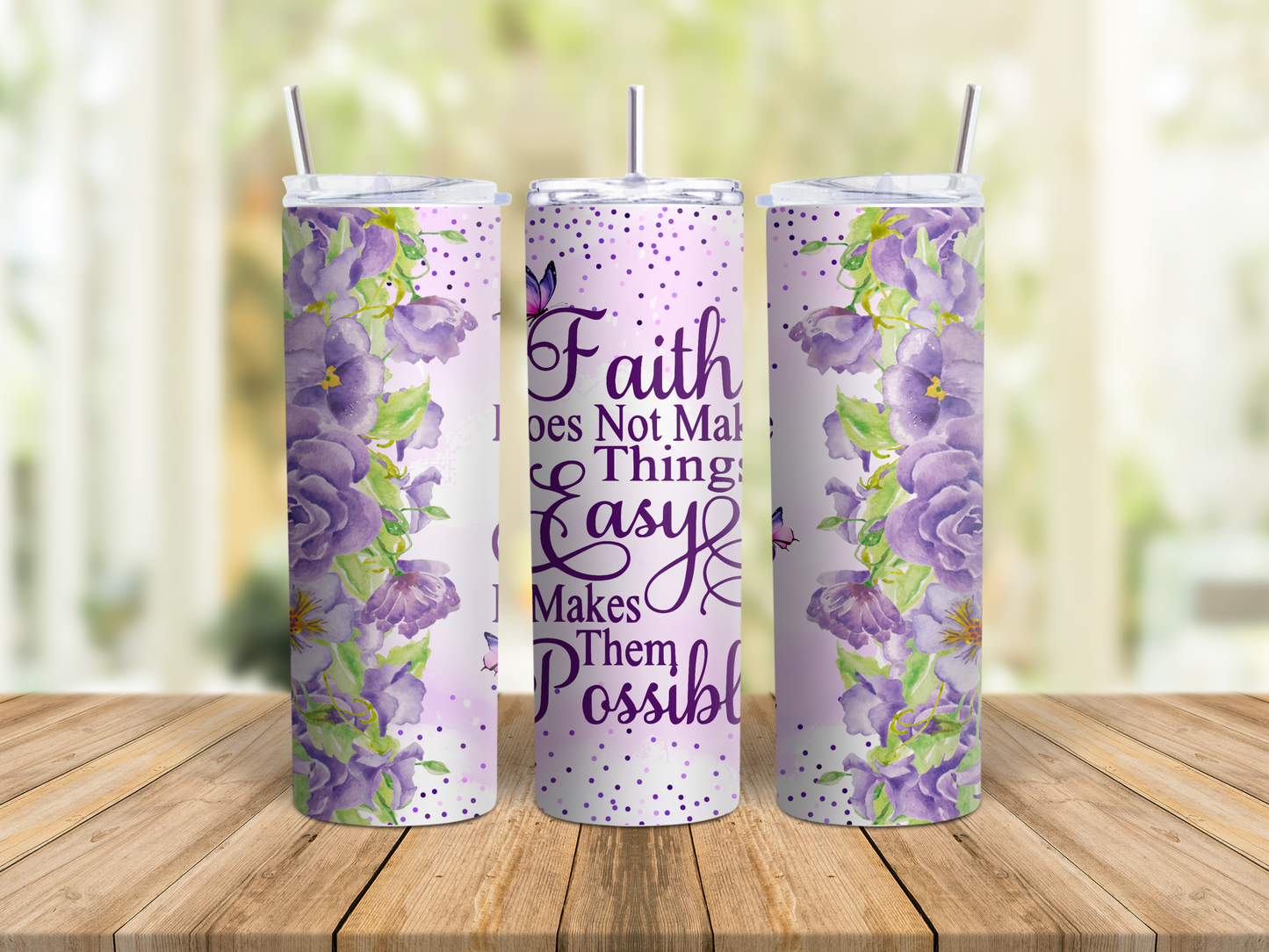 Faith (purple) - Tumbler