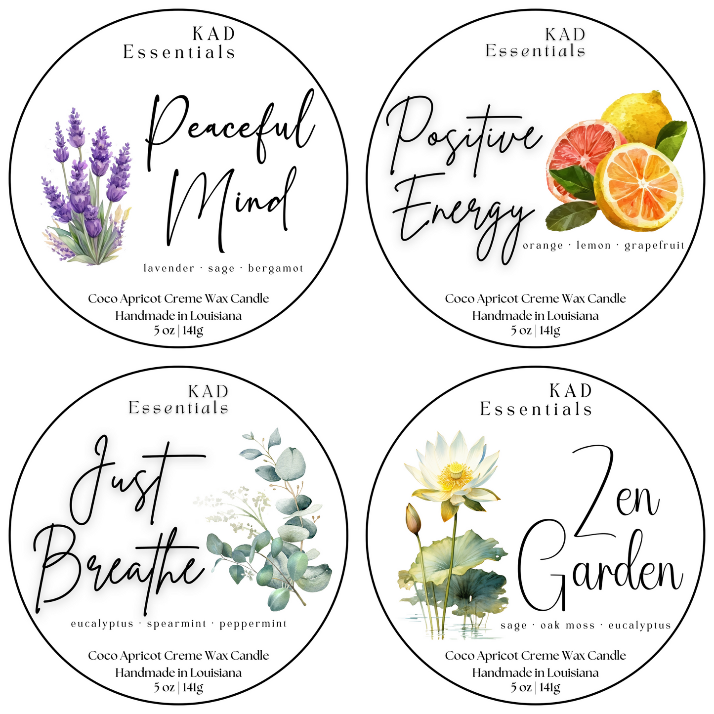 Aromatherapy Collection - 5.0oz Scented Candles