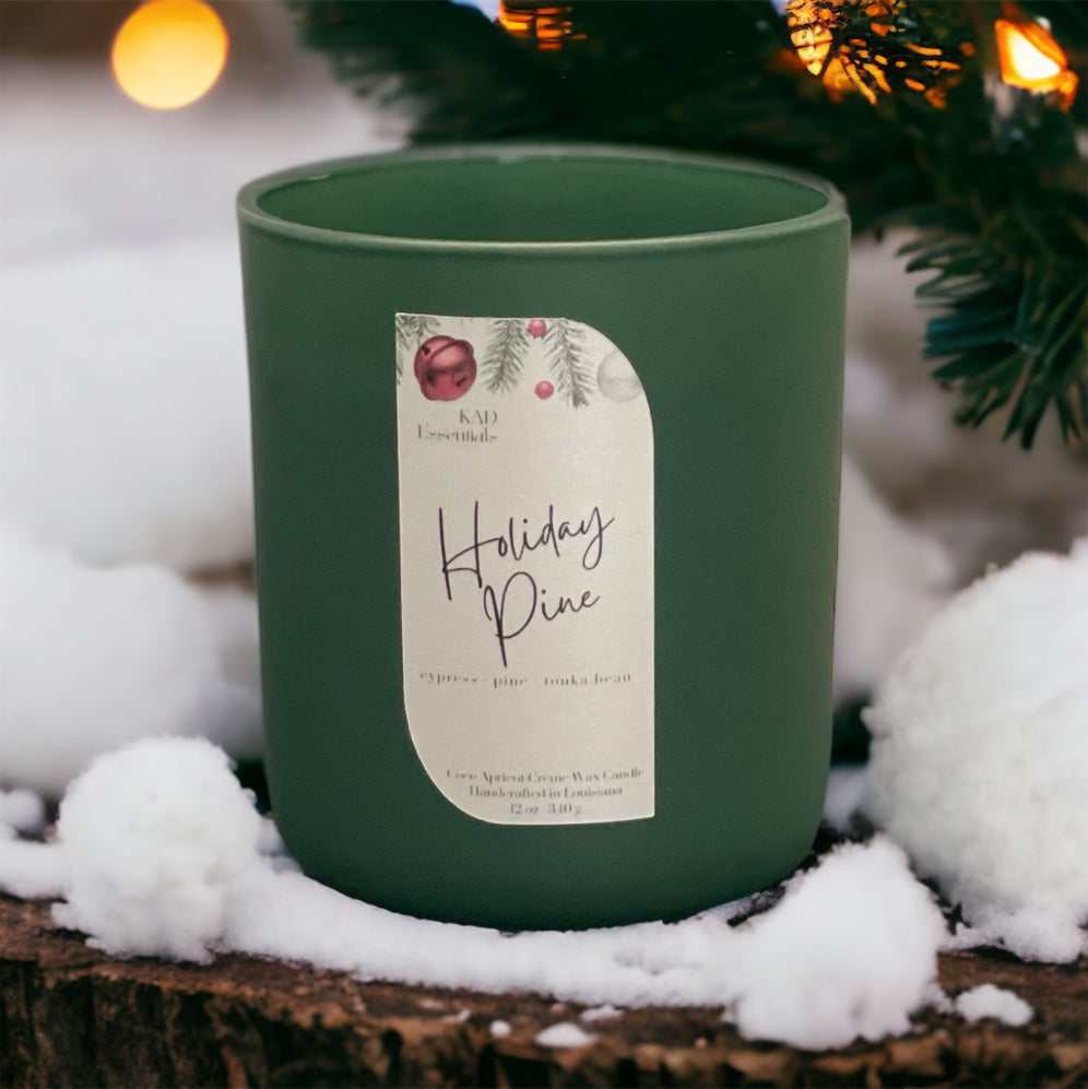 Holiday Pine - 12oz Scented Candle (Reusable)