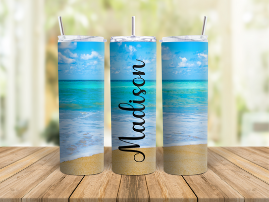 Sandy Beach - Tumbler (Personalize It!)