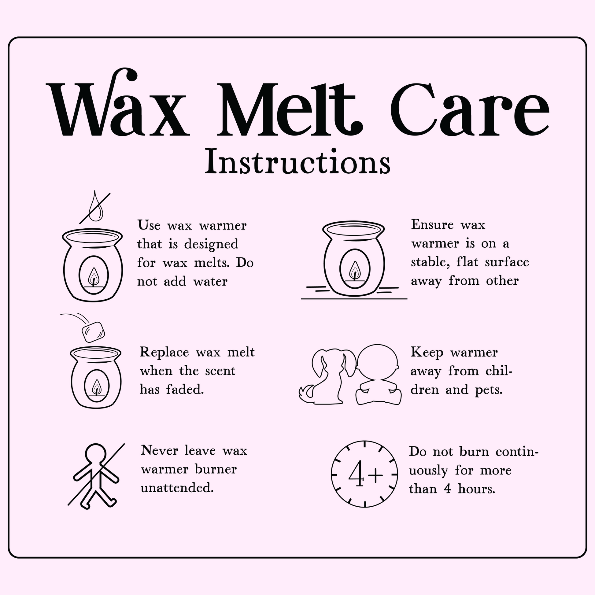 How to care for and get the best from your Wax Melts